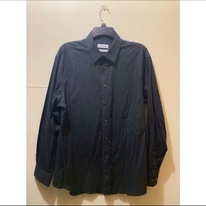 Calvin Klein men’s black dress shirt slim fit